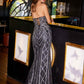 Juliet JT2525L Luxury High End Strapless Fitted Evening Gown