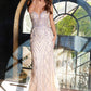 Juliet JT2525L Luxury High End Strapless Fitted Evening Gown