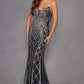 Juliet JT2525L Luxury High End Strapless Fitted Evening Gown