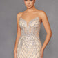 Juliet JT2525L Luxury High End Strapless Fitted Evening Gown
