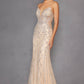 Juliet JT2525L Luxury High End Strapless Fitted Evening Gown