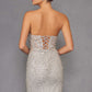 Juliet JT2525L Luxury High End Strapless Fitted Evening Gown