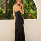 Juliet JT2527L Dress Long Strapless Sweetheart Satin Gown