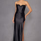 Juliet JT2527L Dress Long Strapless Sweetheart Satin Gown