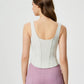 Millennia Round Neck Wide Strap Active Tank with Detachable Chest Pads - Farnelli
