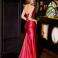 Juliet JT2534K Strapless Sweetheart Boned Corset Satin Prom Gown