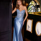 Juliet JT2534K Strapless Sweetheart Boned Corset Satin Prom Gown