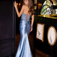 Juliet JT2534K Strapless Sweetheart Boned Corset Satin Prom Gown