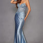 Juliet JT2534K Strapless Sweetheart Boned Corset Satin Prom Gown