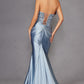 Juliet JT2534K Strapless Sweetheart Boned Corset Satin Prom Gown