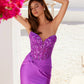 Juliet JT2534K Strapless Sweetheart Boned Corset Satin Prom Gown