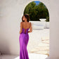 Juliet JT2534K Strapless Sweetheart Boned Corset Satin Prom Gown