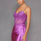 Juliet JT2535K Long Fitted Boned Corset Sweetheart Neck Side Slit Gown