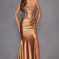 Juliet JT2536K Strapless Sweetheart Corset Back Fitted Satin Prom Gown