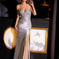 Juliet JT2536K Strapless Sweetheart Corset Back Fitted Satin Prom Gown