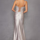 Juliet JT2536K Strapless Sweetheart Corset Back Fitted Satin Prom Gown