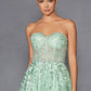 Juliet JT2547S Strapless Sweetheart A-Line Mint Gown