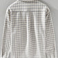 Men's Plus Size Plaid Button-Down Shirt with Contrast Inner Lining - Farnelli