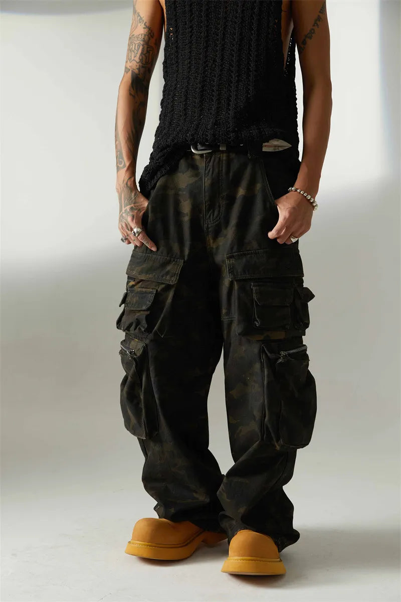 Men's Camouflage Cargo Jeans - Farnelli