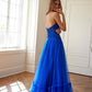 Juliet JT2561S Strapless Sweetheart Keyhole Bodice Tulle A-Line Gown