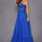 Juliet JT2561S Strapless Sweetheart Keyhole Bodice Tulle A-Line Gown