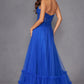 Juliet JT2561S Strapless Sweetheart Keyhole Bodice Tulle A-Line Gown