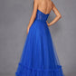 Juliet JT2561S Strapless Sweetheart Keyhole Bodice Tulle A-Line Gown