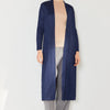 Marina West Swim Pleated Long Sleeve Cardigan - Navy