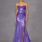 Juliet JT2578H Long Sweetheart Strapless Fitted Metallic Prom Gown
