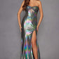 Juliet JT2579H Strapless Sweetheart Iridescent Prom Gown