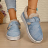 Round Toe Platform Ankle Boots - Light Blue