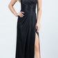 CLEARANCE - La Scala 25854 Off The Shoulder Glittery Jacquard Gathered Gown (Size L)