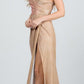 CLEARANCE - La Scala 25854 Off The Shoulder Glittery Jacquard Gathered Gown (Size L)