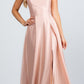 CLEARANCE - La Scala 25895 Open Side Back Spaghetti Tie Stretch Satin Gown (Size XL)