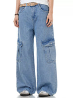 Men's Wide Leg Cargo Jeans - Farnelli
