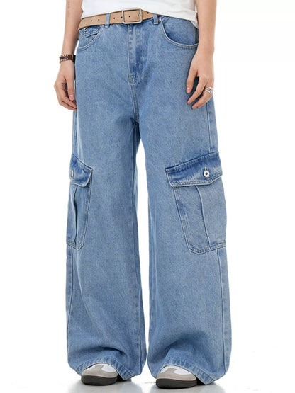 Men's Wide Leg Cargo Jeans - Farnelli