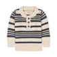 Organic Sweater Henley with Elbow Patches