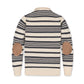 Organic Sweater Henley with Elbow Patches