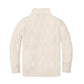 Organic Mock Neck Cable Sweater
