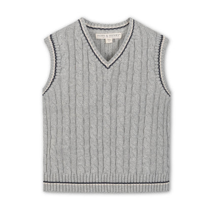 Organic Cable Sweater Vest