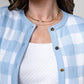 Organic Intarsia Sweater Cardigan