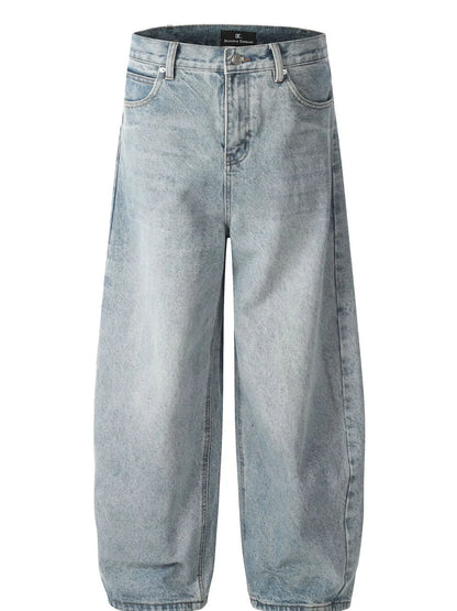Men's Washed Relaxed Fit Baggy Jeans - Farnelli