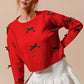 SO ME Ribbon Bow Applique Sweater - Farnelli