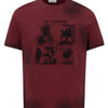 Men's Graphic Round Neck Short Sleeve T-Shirt - Red