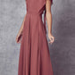 Juliet 261 Flutter Sleeve Formal Dress Cascade Back