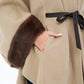 Genuine Mink Fur Double Face Wool Hooded Poncho