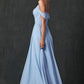 Juliet 262 Pleated Off the Shoulder Formal Dress