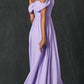 Juliet 262 Pleated Off the Shoulder Formal Dress