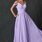 Juliet 262 Pleated Off the Shoulder Formal Dress