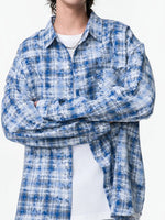 Men's Plus Size Plaid Button Up Long Sleeve Shirt - Farnelli